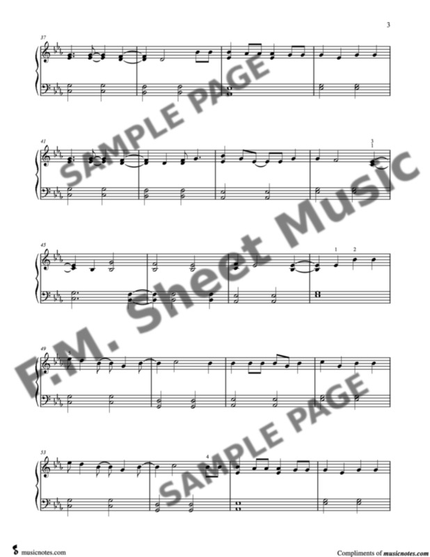 Here With Me (Easy Piano) By Marshmello - F.M. Sheet Music ...